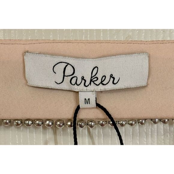 NWT Parker Monaco Beaded Open Back Shift Dress Women's Medium - Picture 5 of 11